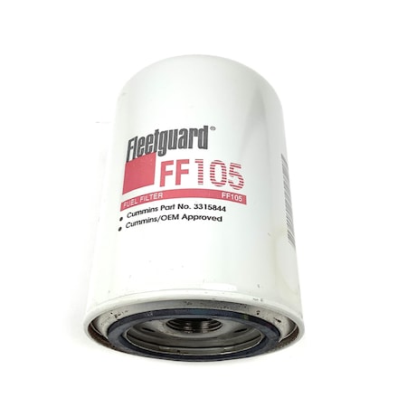 Fleetguard Fuel Filter, Spin-On, Overall Height 137.41Mm 5.41 In. FF105